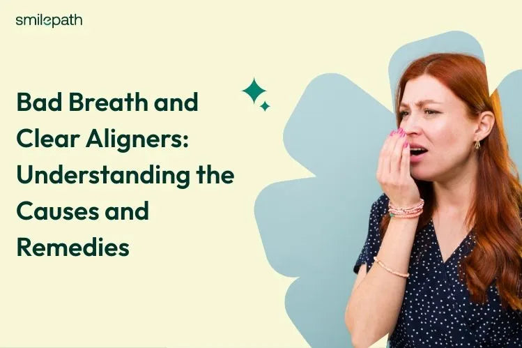 A girl suffering from bad breath