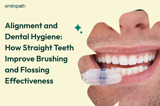 A boy is brushing his teeth to maintain dental hygiene