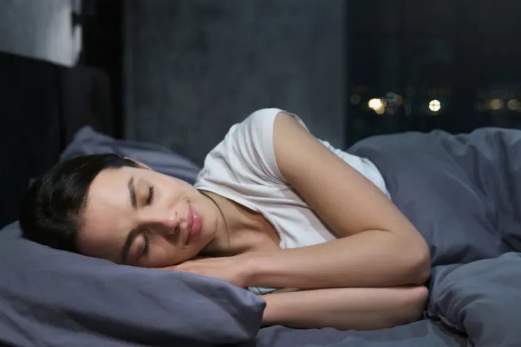 A girl with perfectly aligned smile enjoying her peaceful sleep