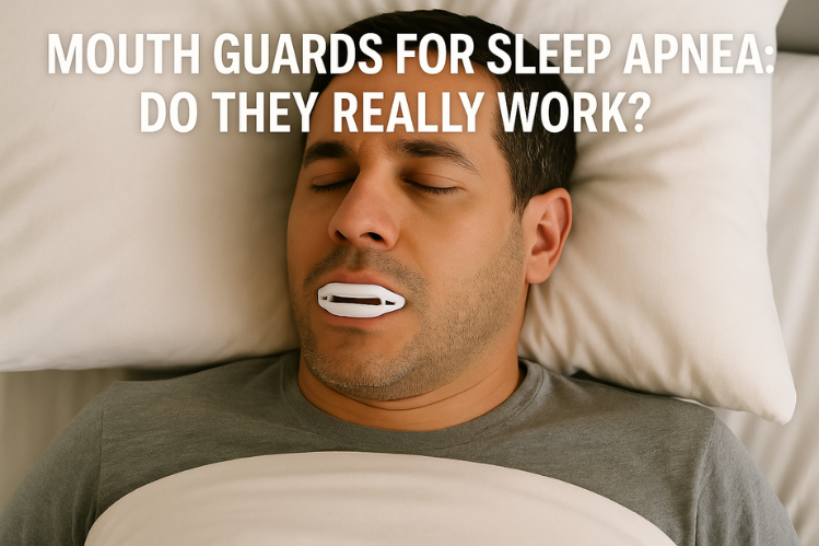 A man sleeping with a night mouthguard