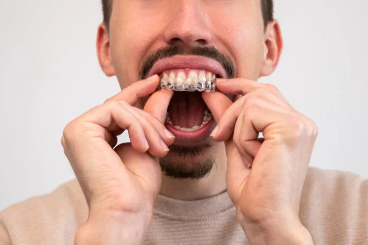 A man wearing Clear Retainers. 