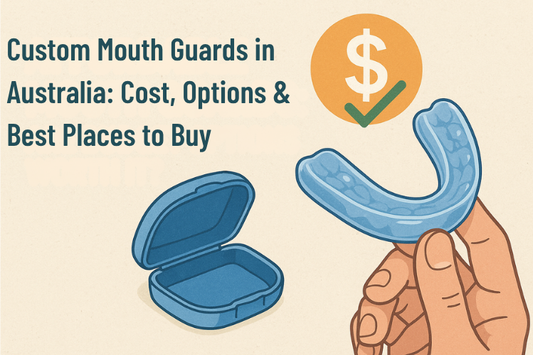 Illustration of a mouthguard and its case