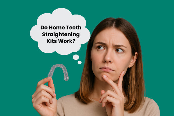 A girl wondering if at-home straightening kits work