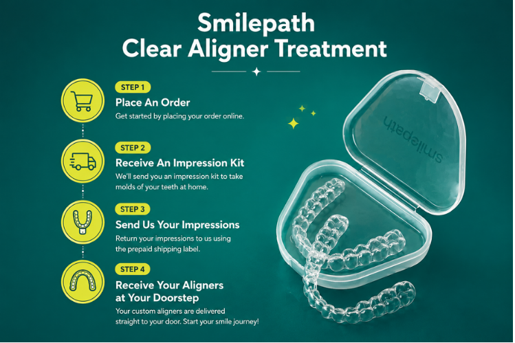 An image portraying how Smilepath Clear Aligners work.