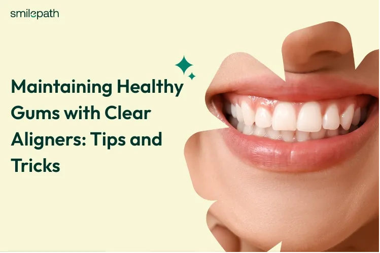 A girl smiling with healthy gums 