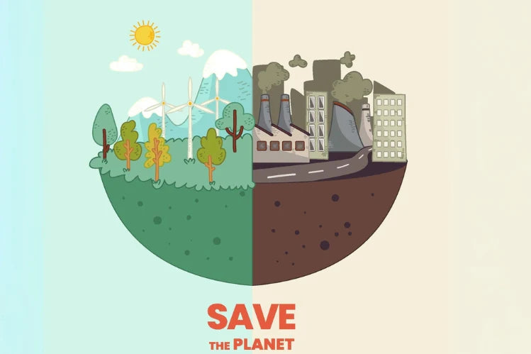  A picture showing the impact on the environment