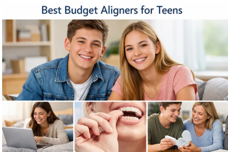 An image shows the best budget aligners for teeth