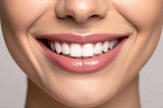 A girl is showing her perfect smile