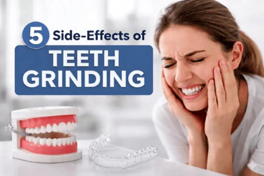 A woman in pain due to teeth grinding