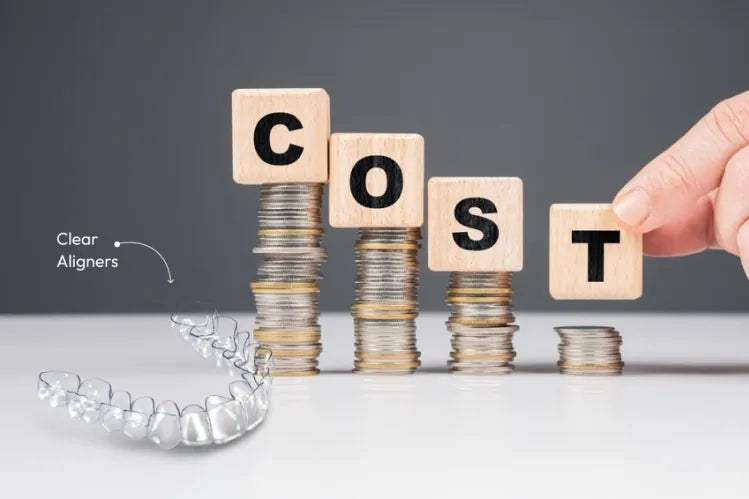 An image shows cost of clear aligners