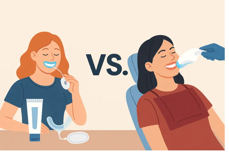 Professional Teeth Whitening vs At-Home Kits: Pros and Cons