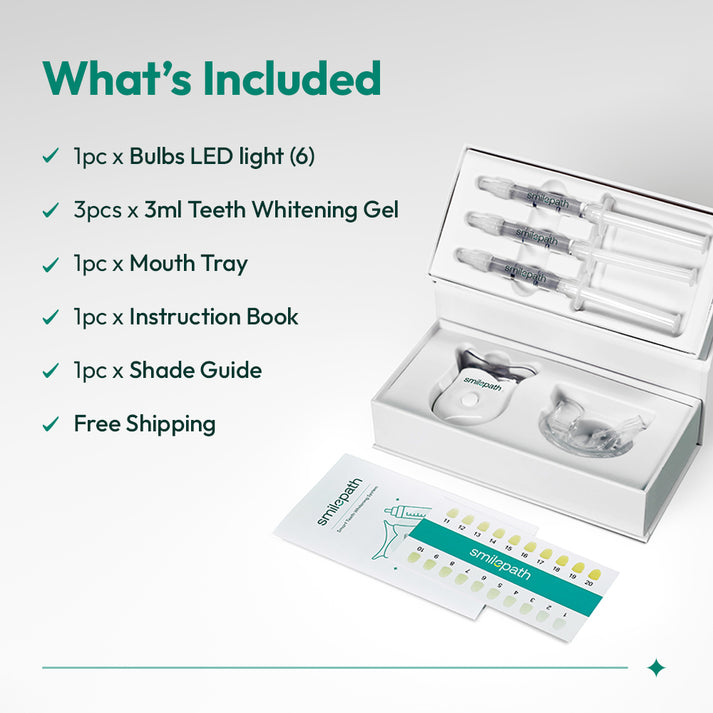 What the Smilepath Teeth Whitening Kit looks like and what is included in it